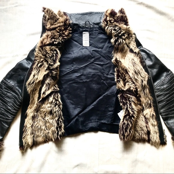 Y2K Firetrap Leather & Fur jacket - Picture 6 of 8